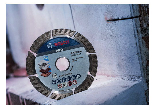 Diamant-Trennscheibe 125x10mm f.Beton f.Backstein Geeignet für bewehrten Beton