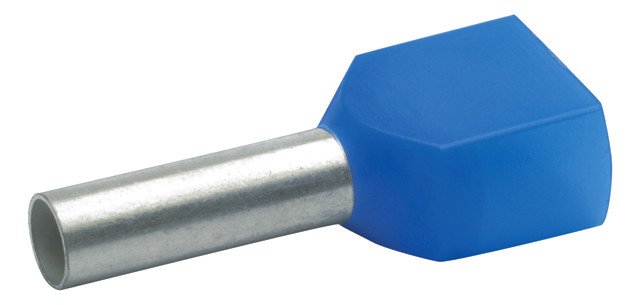 ZW-Aderendhülse 2,5qmm 10mm isol PP bl Cu Polypropylen (PP) verzinnt