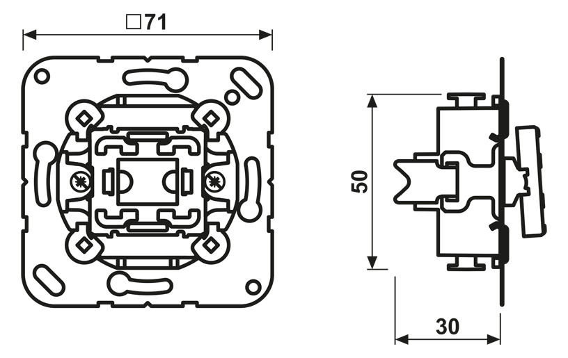 Wechselschalter UP IP20 1f 10AX
