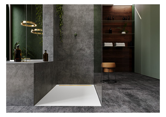 Kaldewei Duschwanne NEXSYS 2625 80x160cm, bodeneben, schwarz