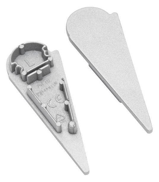 Endkappe alu Kst L23mm B55mm H7mm
