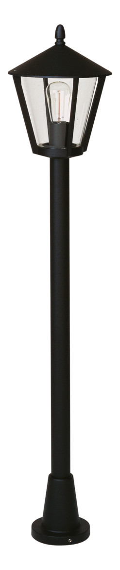 Pollerleuchte 57W E27 sw Alu Kst_tr HV IP44