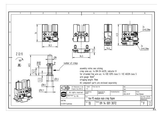 HART Han PE-module male      09140013072 