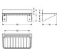 Aquarotter Ablageschale Rodan 195x77x96mm, für Aufputzmontage, Chromnickelstahl seidenmatt