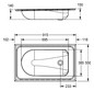 AR Babybadewanne, CAMPUS, Edelstahl, 915x550x150 mm, Einlegemontage