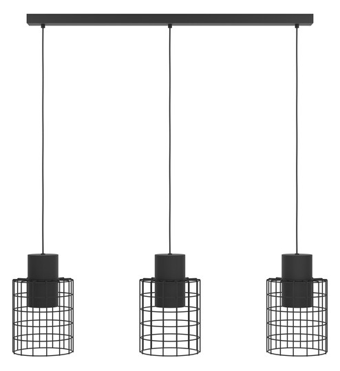 EGLO Hängeleuchte/3 E27 Schwarz    43626 