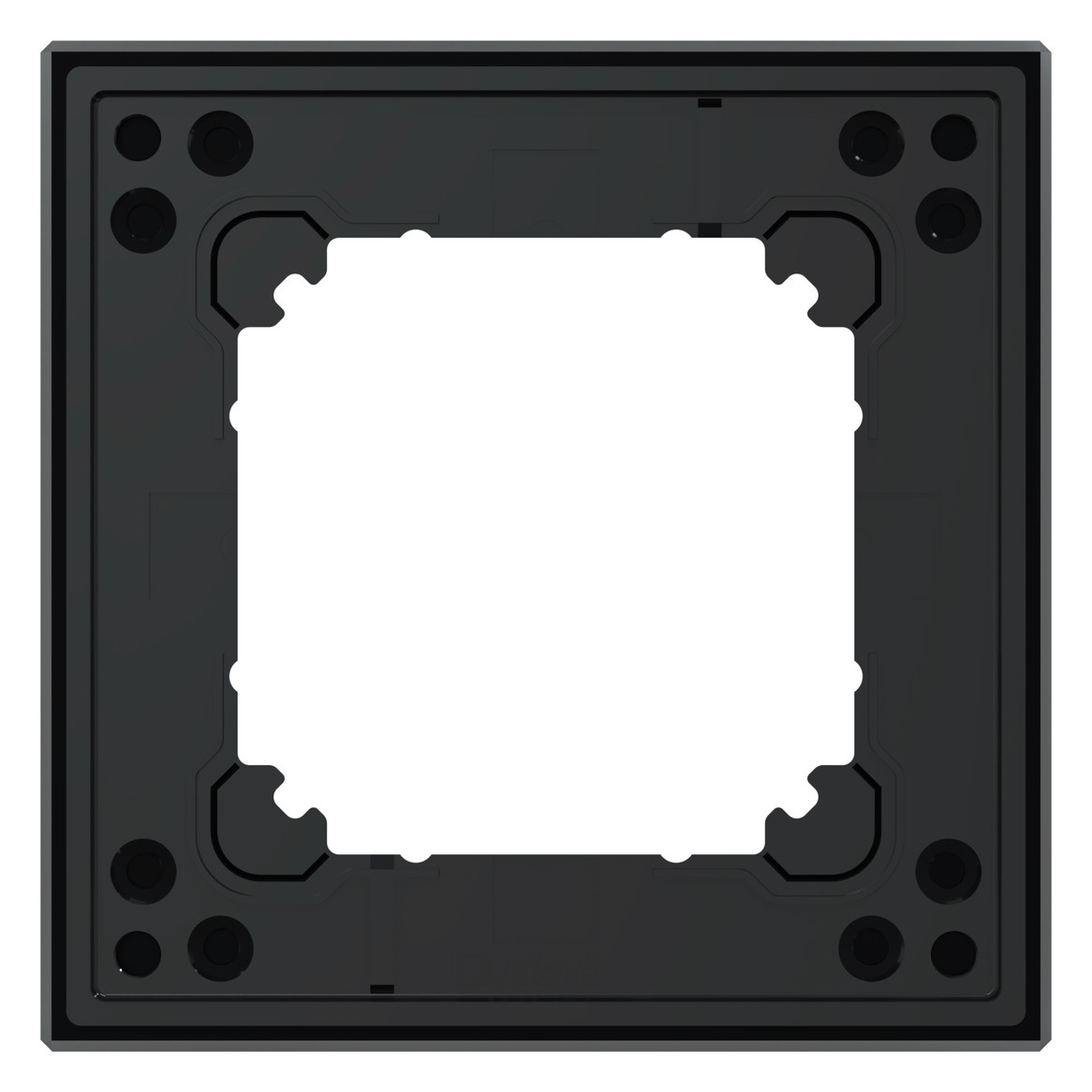 Rahmen 1f ony-sw glz M-PLAN Glas f.GEB-K onyxschwarz Unterputzmontage