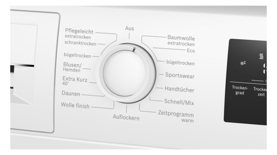 Wärmepumpentrockner E C 8kg ws 65dB re stufenl 138kWh Restzeit