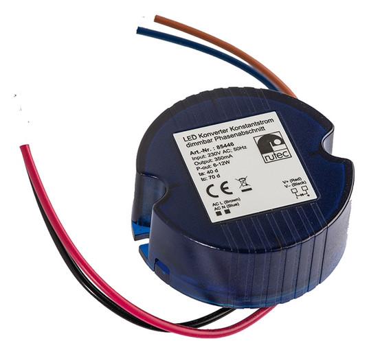 LED-Trafo 8-10,5W 350mA 23-30V IP64 dim Dimmung Phasenabschnitt Kstgeh dyn