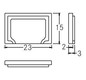 Endkappe ws Kst L15mm B23mm H3mm