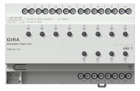 GIRA 500800 Schaltaktor 12f 16 A KNX REG 