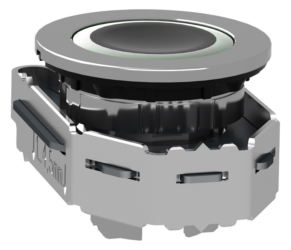 Drucktaster Front 1f gn bel.b Ø30,5mm rnd Geeignet für Beleuchtung IP66