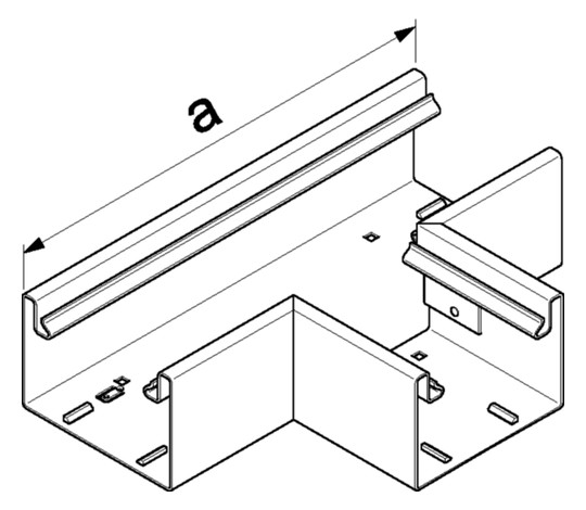 T-Stück GEB-K 65x130mm UT Kst gra-sw RAL9011 gra/sw unbeh