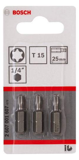 Bit TX15 L=25mm 6,4mm(1/4) 1/4Zoll