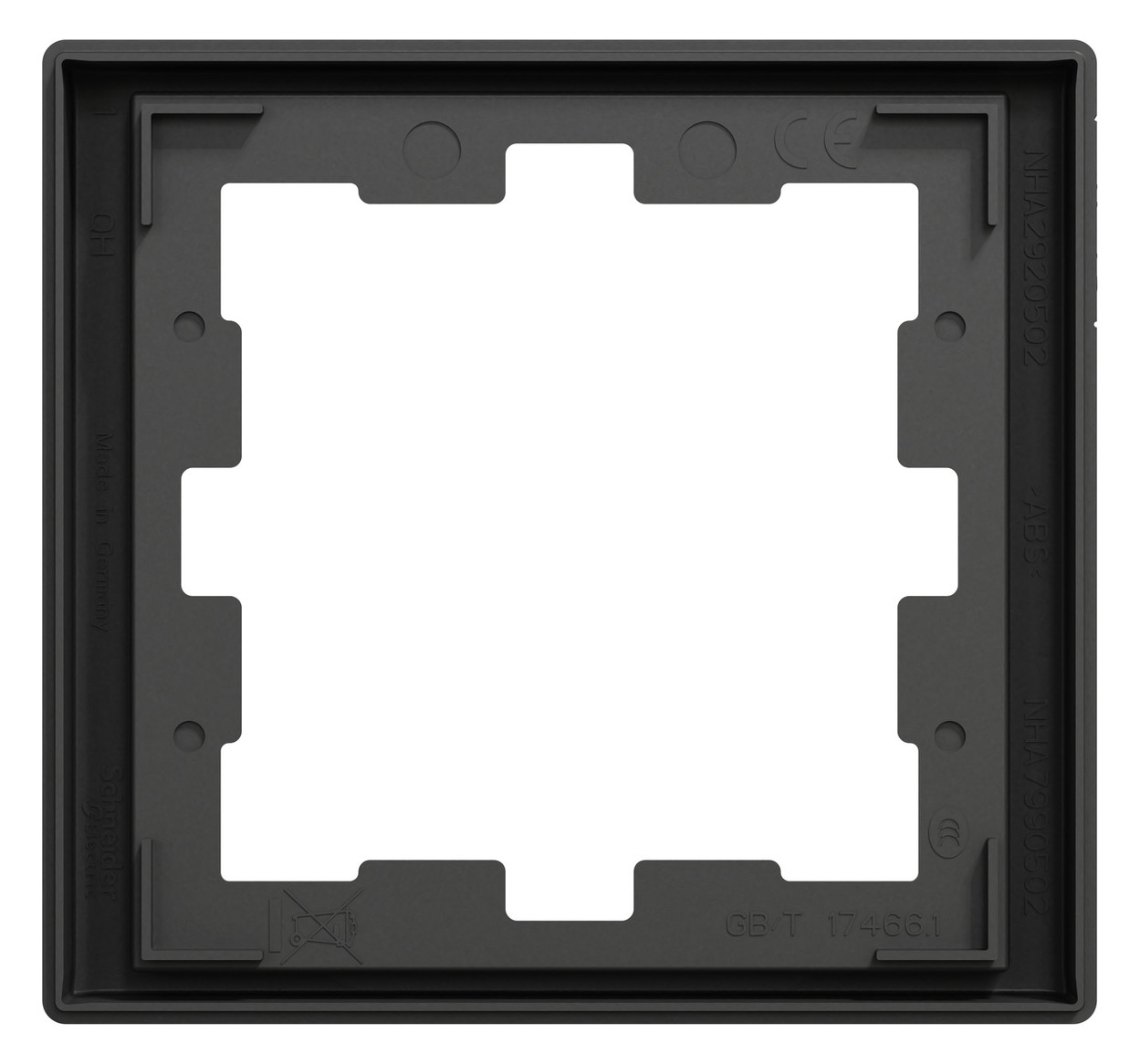 Rahmen 1f anth glz D-Life Kst f.GEB-K Unterputzmontage Thermopl