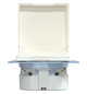 Steckdose 1f polws glz System M UP Klappd IP20
