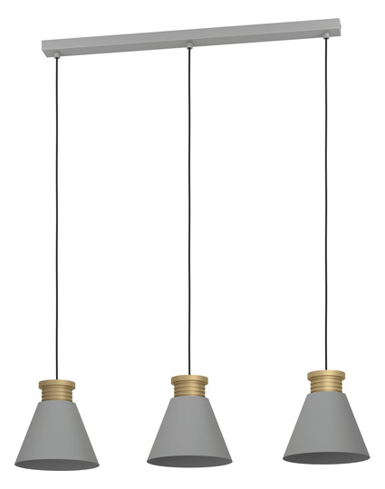 EGLO Hängeleuchte/3 E27 Grau/Gold  43839 