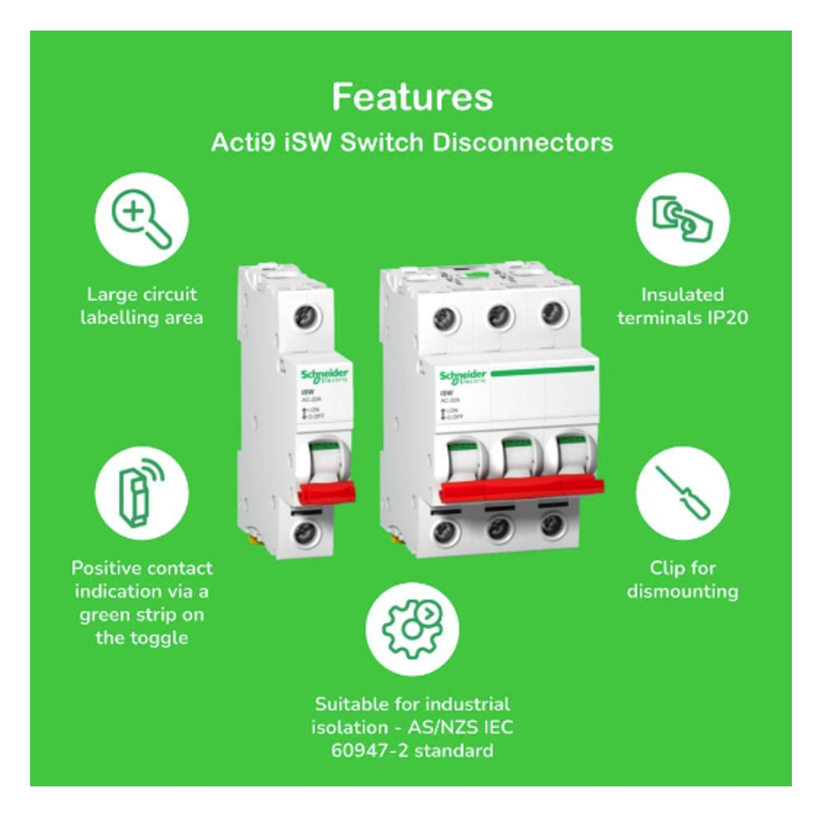 Ausschalter REG 1S Acti9 20A 250V 1TE