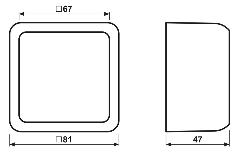 Gehäuse AP 1f Kst aws CD / CD 500 AP-Geh Aufputz glz