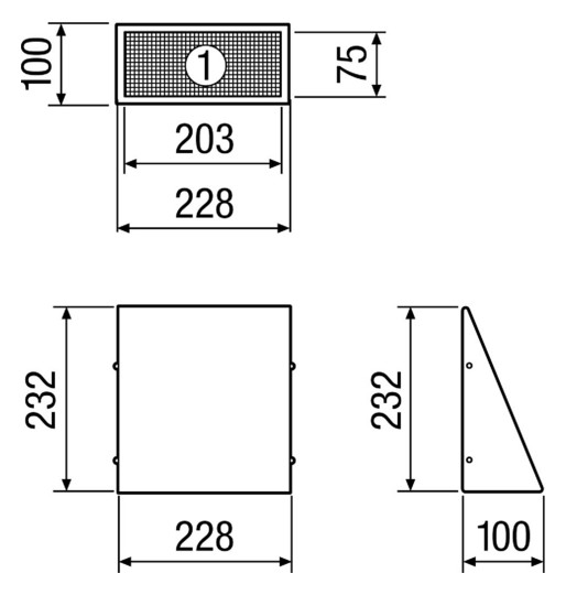 Maico Wandstutzen KW-AL 16E  KW-AL 16/2E 
