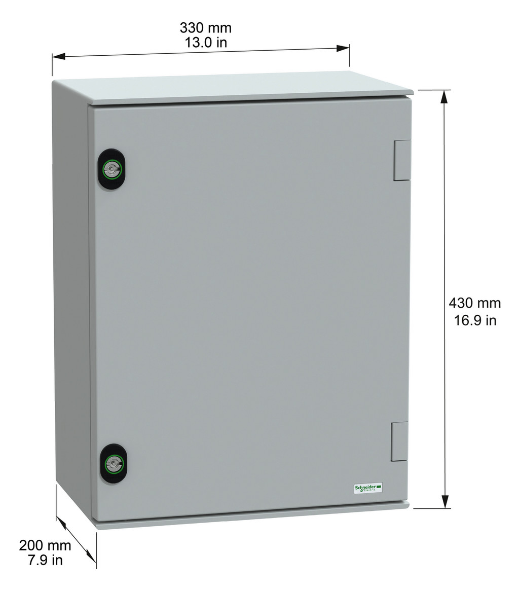 Wandschrank Kst IP66 B330xH430xT200mm unbeh