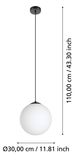 EGLO Hängeleuchte RONDO 3 schwarz 900511 