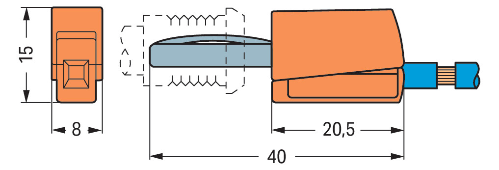Zubehör Messgerät bl Serie 215 4mm PVC 20A Polyvinylchlorid (PVC)