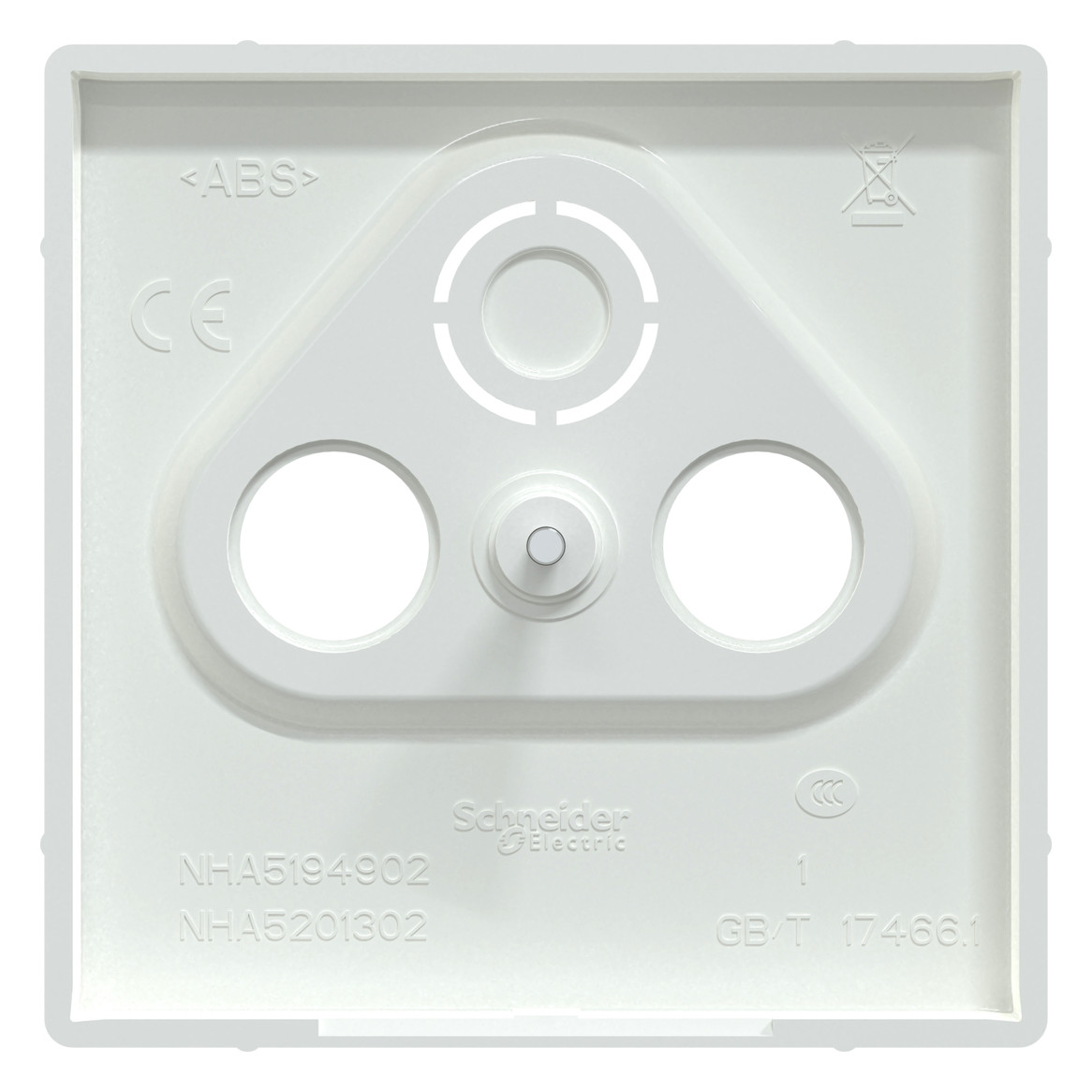 Zentralplatte Ant.dose 3f System Design lows Schraubbef