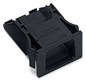 Rahmen Snap-In sw 2p Stecker/Buchse