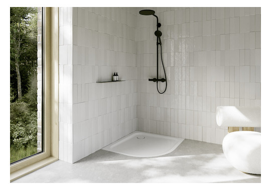 Duschwanne BetteCorner 8119 75x90x3,5cm, Antirutsch/Sense, weiß