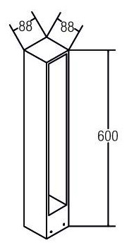 LED-Pollerleuchte 9W IP54 3000K 700lm graphit 1LED Alu Gl_tr