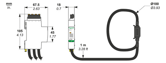 Messwandlerzähler Vierlei elektr geeicht 2000A 100-277V/N-L 173-480V/L-L Eintarif
