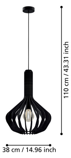 EGLO Hängeleuchte VELASCO schwarz 900154 