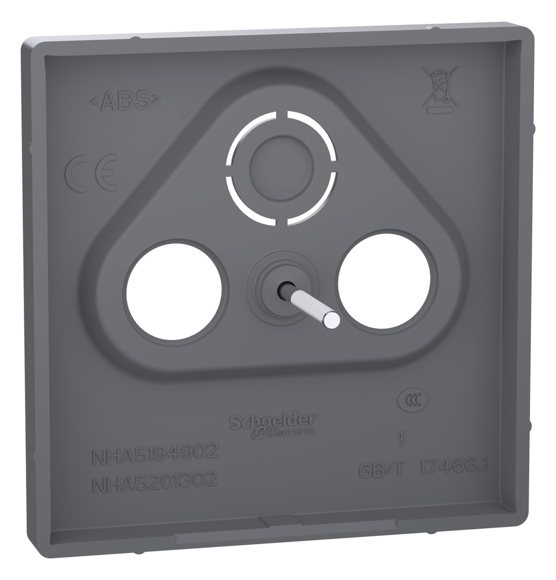 Zentralplatte Ant.dose 3f System Design edst Schraubbef