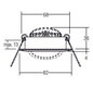 LED-Einbaustrahler 6W 3000K 630lm Konv chr glz 1LED Alu IP20 mediumstrahlend