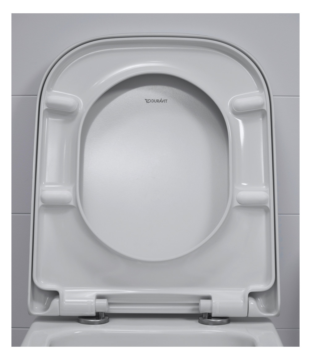 Duravit WC-Sitz Happy D.2 abnehmbar, Scharniere Edelstahl, mit Absenkautomatik, weiß