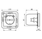 Steckdose 1f aws glz AS/A 1USB-A 1USB-C UP Mit erhöhtem Berührungsschutz IP20
