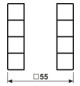 Taste_4t Schalt/Dimm AS/A aws glz f.Bussystem vierteilige Taste