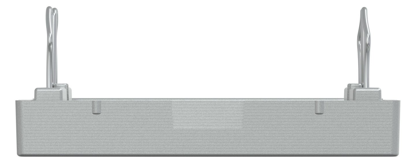 Zentralplatte USB 2f alu-si Klemmbef m.Aufdr aluminium-silber