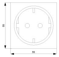 Steckdose 1f ti-ws glz DELTAi-system UP IP20 titanweiß