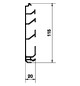 Sockelleistenkanal UT H115mm Kst 2trennw sw