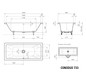 Kaldewei Badewanne CONODUO 733 180x80cm, Griffloch Vollantislip Perl-Effekt, pergamon
