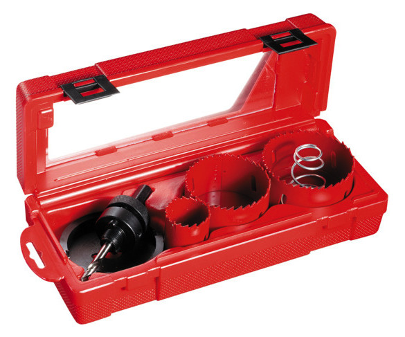 Lochsägenset 7tlg Bohrer Box 7teilig 3xLochsäge 1xFüBohr KstBox