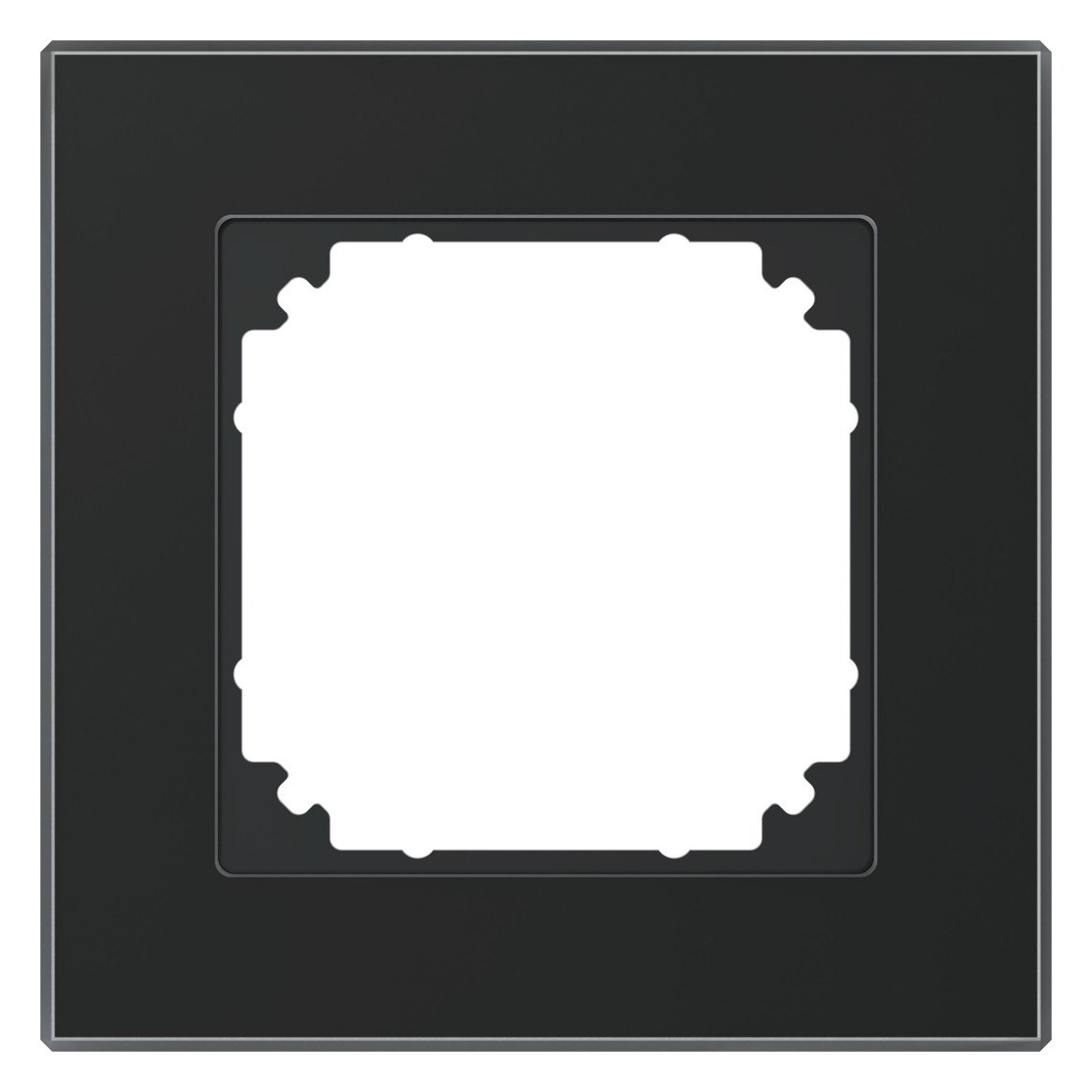 Rahmen 1f ony-sw glz M-PLAN Glas f.GEB-K onyxschwarz Unterputzmontage