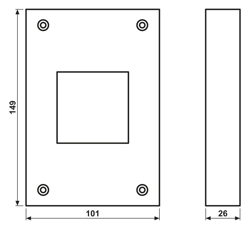 Gehäuse AP 1f Kst aws mt AP-Geh