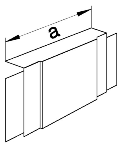 T-Stück LF-K 40x40mm HFT Kst ver-ws RAL9016 unbeh