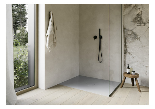 Bette Duschfliese PLUS BetteAir 1200 x 1000 mm, blue satin, Rechteck, glasierter Titan-Stahl