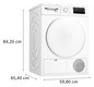 Wärmepumpentrockner E C 8kg ws 65dB re stufenl 138kWh Restzeit