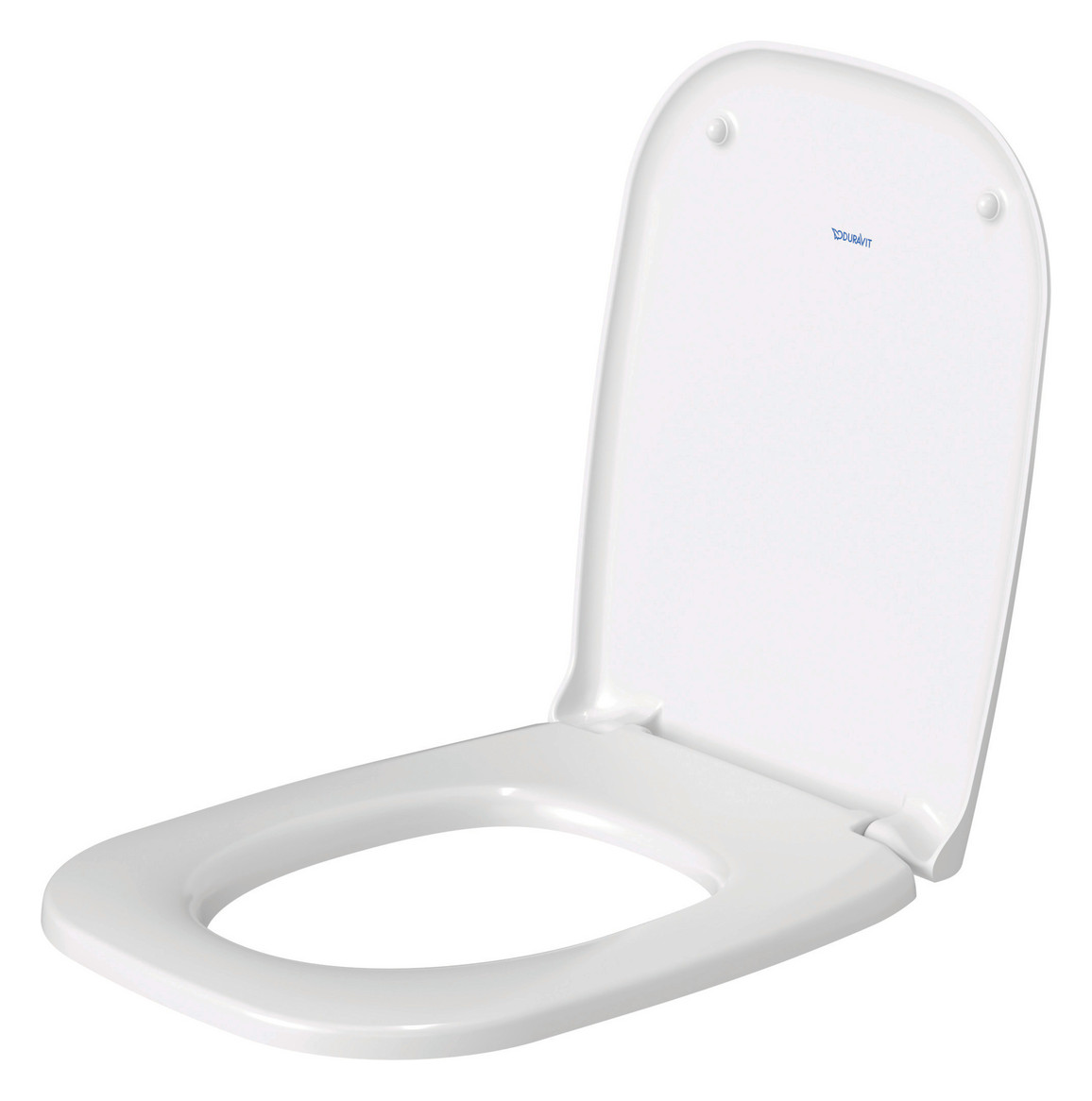Duravit WC-Sitz D-Code ohne Absenkautomatik Scharniere Edelstahl, weiß