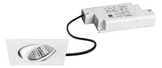 LED-Einbaustrahler 6W 3000K 630lm Konv ws mt 1LED Alu IP20 RF:hochglänzend